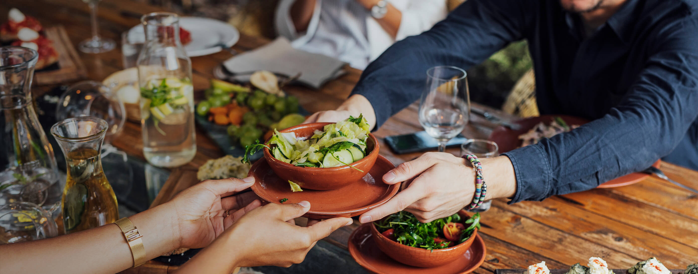 Image of a salad at restaurant.