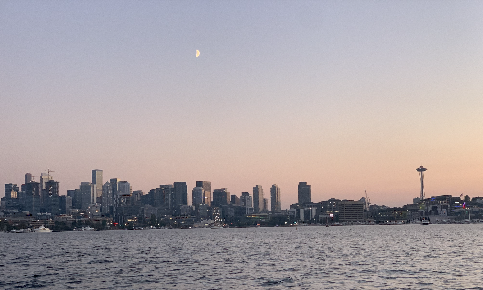 Seattle skyline at sunset